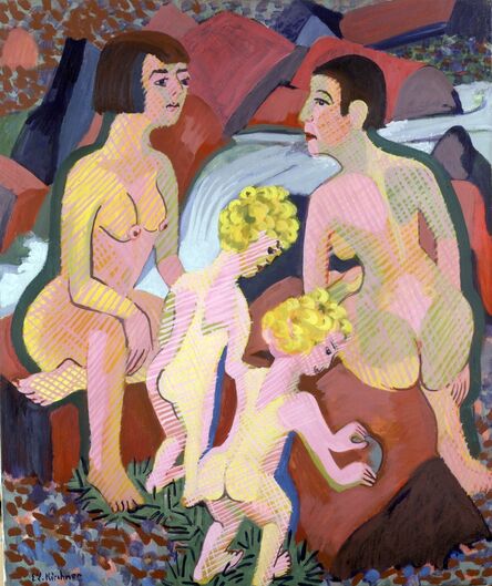 Ernst Ludwig Kirchner, ‘Badende Frauen und Kinder (Bathing Women and Children)’, 1925-1932