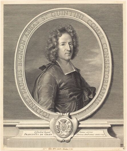 Benoît Audran I after Joseph Vivien, ‘J.P. Bignon’
