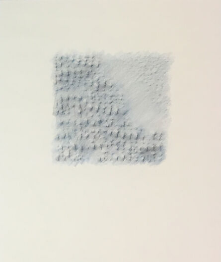 Karen Schiff, ‘Blue/White Matzah Rubbing’, 2014