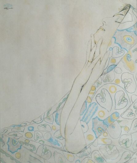 Walter Sauer, ‘Young woman in floral shawl’, 1918