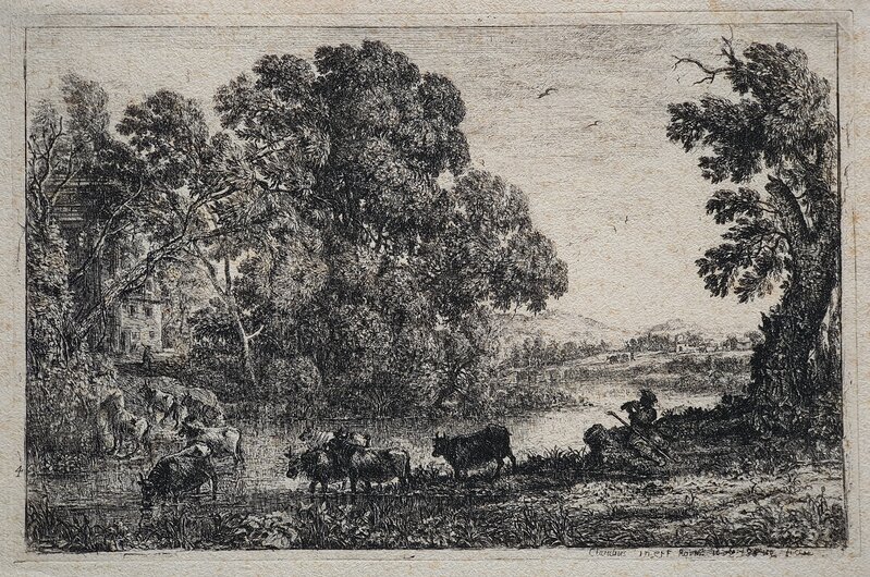 Claude Gellée, Le Lorrain, ‘Le Bouvier [The Cowherd]’, 1636, Print, Etching and drypoint, Sarah Sauvin