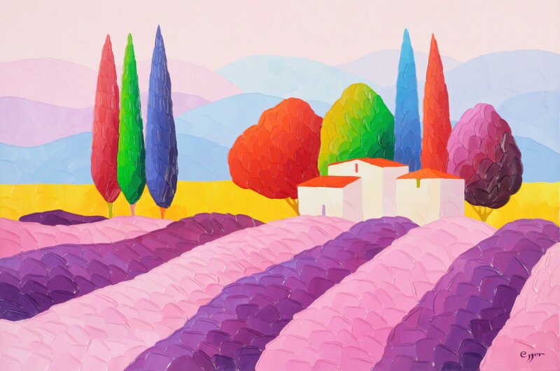 Sveta Esser, ‘Purple Toscana ’, 2016, Painting, Acrylic on Canvas, Blue Gallery