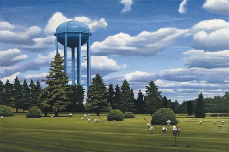 David Vickery, ‘Blue Water Tower’, Painting, Oil on canvas, Dowling Walsh
