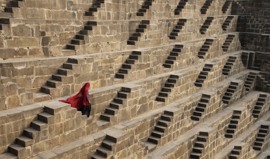 Woman in Chand Baori Stepwell, Abhaneri, India