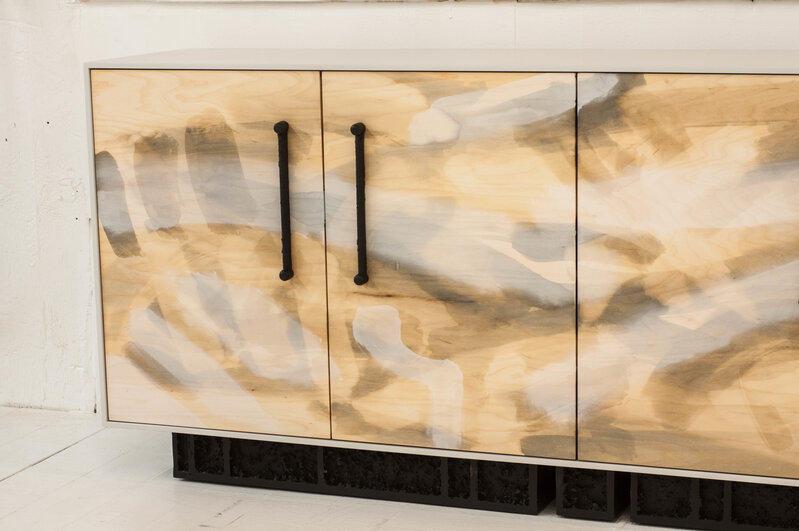 Jeff Martin, ‘Painted Excavated Credenza’, 2020, Design/Decorative Art, Cast Pewter, Maple, Lacquer, Jeff Martin Joinery