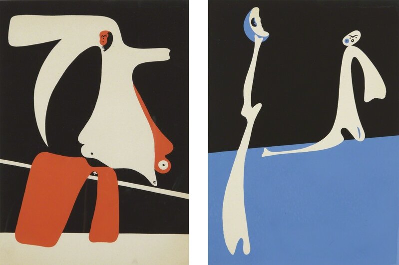 Joan Miró, ‘Cahiers D'Art (Dupin 14-15)’, 1934, Print, Two pochoirs printed in colors, Sotheby's