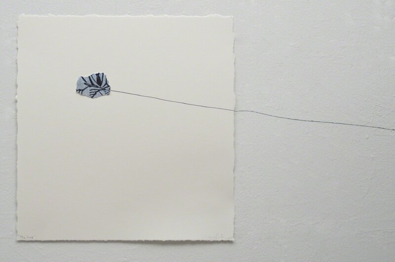 Liliana Porter, ‘The Line’, 2012, Drawing, Collage or other Work on Paper, Collage and pencil on paper, framed with line extending onto wall, Carrie Secrist Gallery