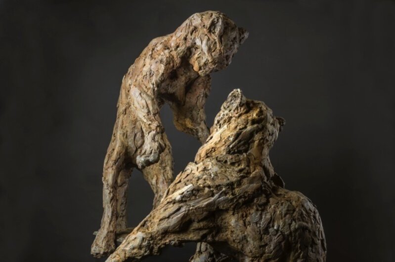 Patrick Villas, ‘Couple de Léopards’, 2016, Sculpture, Bronze, Galerie Bayart