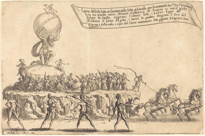 Jacques Callot, ‘The Float of the Sun’, 1616, Print, Etching, National Gallery of Art, Washington, D.C.