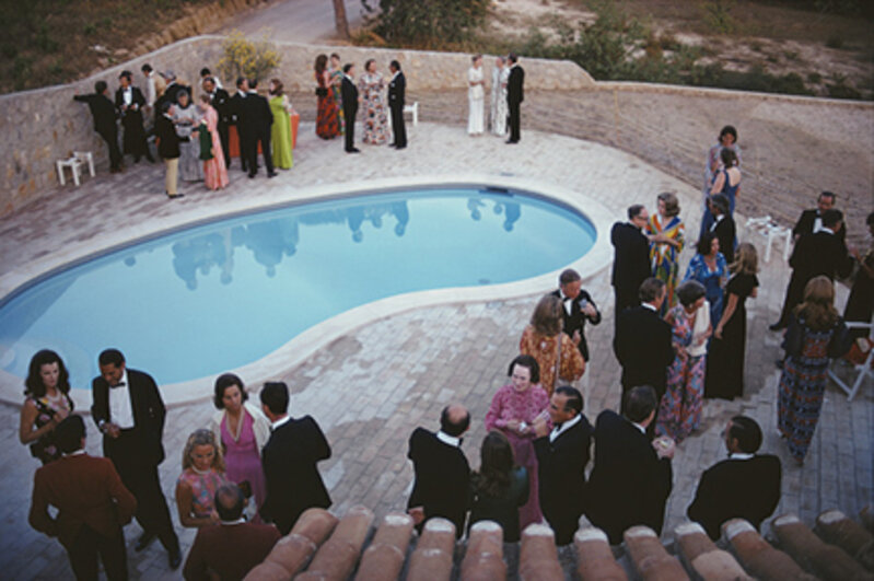 Slim Aarons, ‘Black Tie Evening, 1973: A formal party by a swimming pool in the Algarve, Portuga’, 1973, Photography, C-Print, Staley-Wise Gallery
