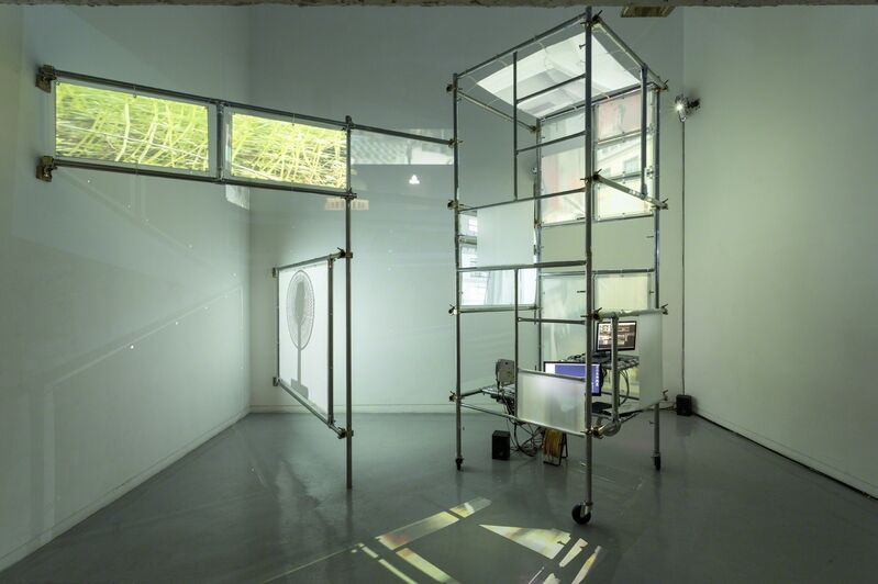 Yeseung Lee, ‘Scaffold Scenery’, 2016, Installation, Scaffold Scenery, Screen, Micro Controller, Beam Projector, Webcam, Savina Museum of Contemporary Art