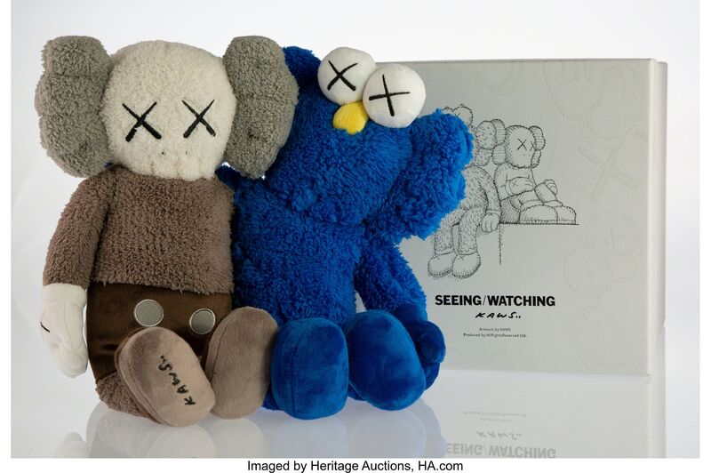 KAWS, ‘Seeing/Watching’, 2018, Other, Four glasses and one plush toy, Heritage Auctions