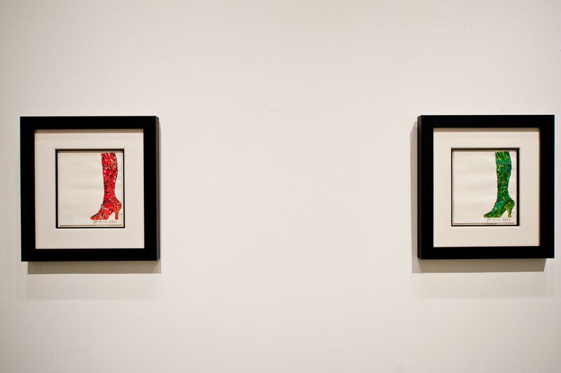 Andy Warhol, ‘Gee, Merrie Shoes (Red)’, 1956, Drawing, Collage or other Work on Paper, Unique offset lithograph & watercolor on Mohawk paper, Collectors Contemporary