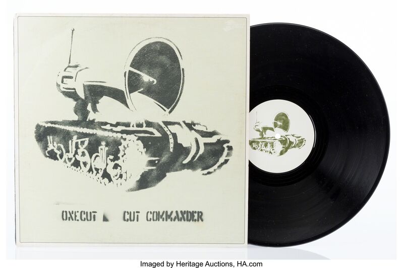 Banksy, ‘OneCut- Cut Commander’, 1998, Print, Screenprint in colors on record sleeve with vinyl record, Heritage Auctions