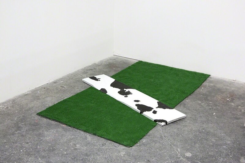 Oscar Figueroa, ‘Cow in a Landscape’, 2013, Sculpture, Wood, acrylic paint, artificial turf, Robert Kananaj Gallery