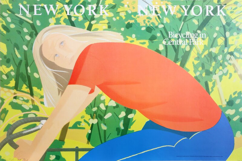 Alex Katz, ‘New York, New York - Bicycling in Central Park’, 1983, Ephemera or Merchandise, Offset Lithograph, RoGallery