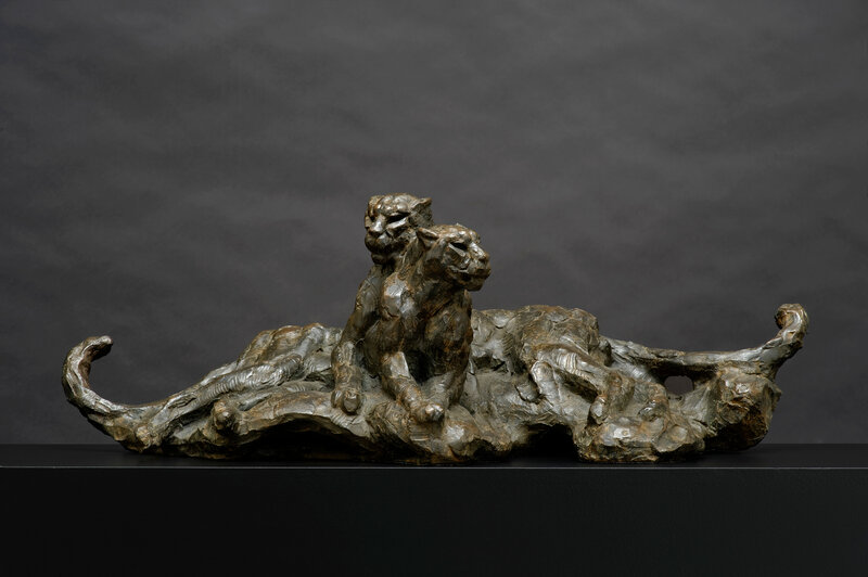 Dylan Lewis, ‘Lying Cheetah Pair Maquette’, 2017, Sculpture, Bronze, Everard Read