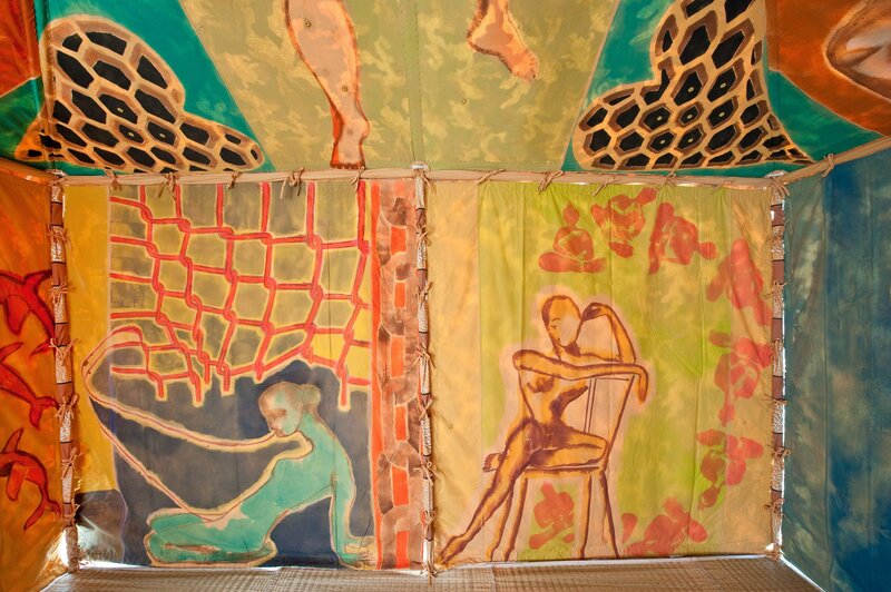 Francesco Clemente, ‘Standing With Truth Tent’, 2014, Tempera on cotton and mixed media, MASS MoCA