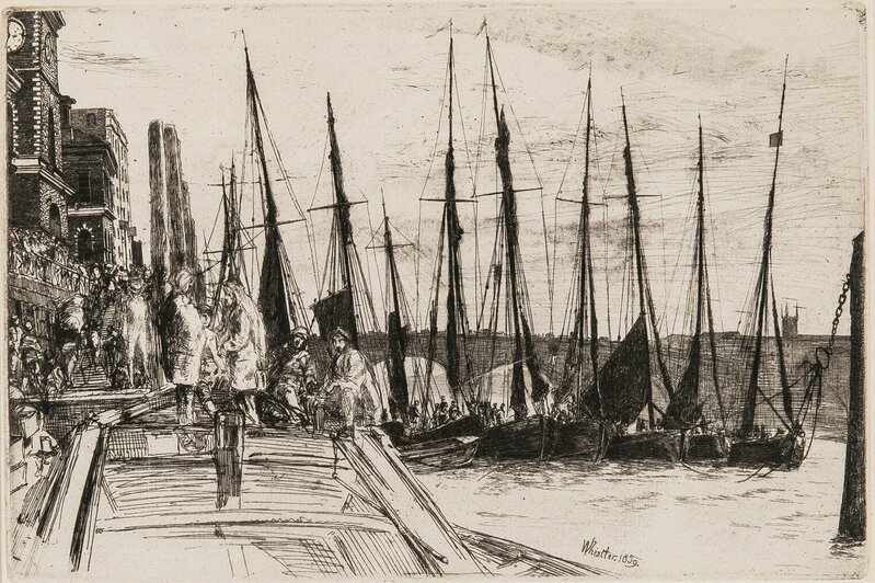 James Abbott McNeill Whistler, ‘Billingsgate’, 1859, Print, Etching on paper, Skinner