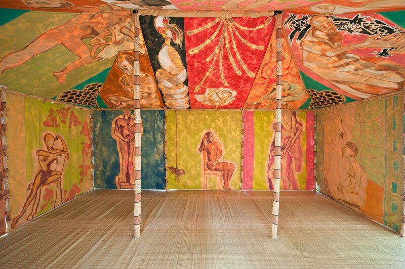 Francesco Clemente, ‘Standing With Truth Tent’, 2014, Tempera on cotton and mixed media, MASS MoCA