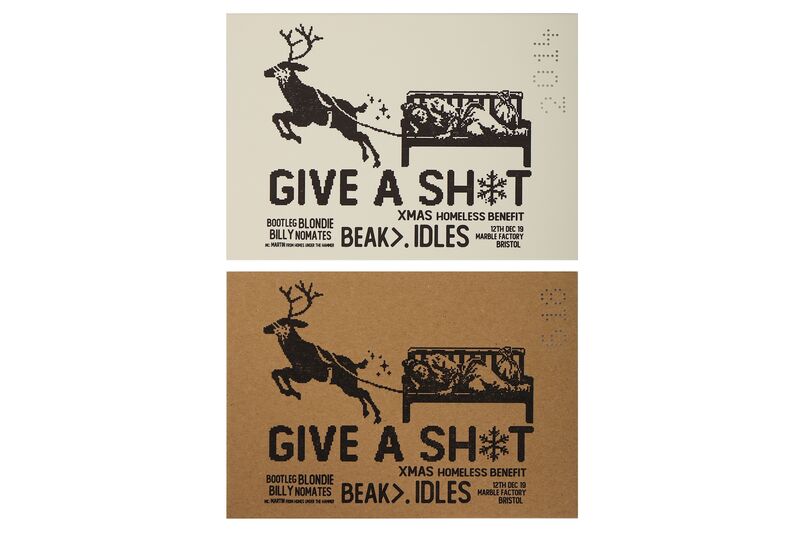 Banksy, ‘Give a Sh*t Raffle Tickets (Brown & White)’, 2019, Drawing, Collage or other Work on Paper, 2 printed raffle tickets on brown and white card, with punched numbers, Chiswick Auctions