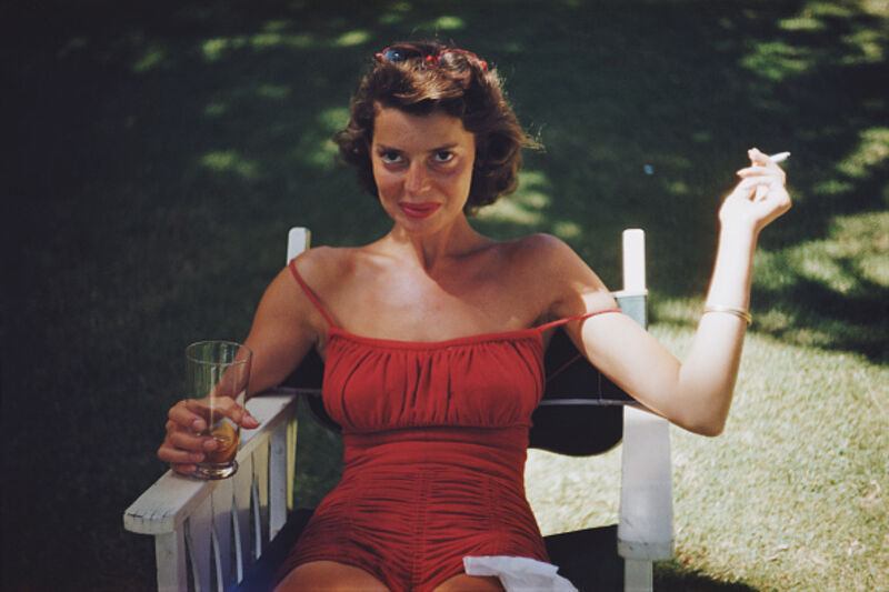 Slim Aarons, ‘Rita Aarons’, 1955, Photography, C print, IFAC Arts