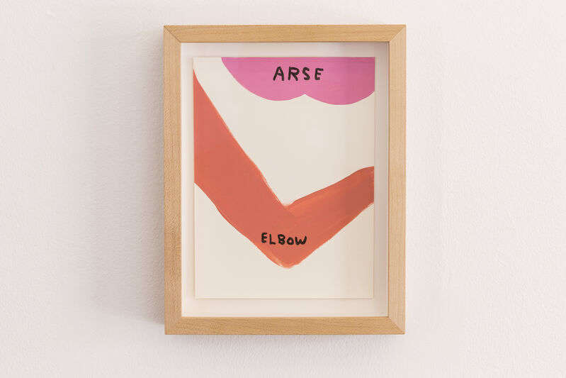 David Shrigley, ‘Arse and Elbow’, 2021, Drawing, Collage or other Work on Paper, Acrylic on paper, Dio Horia