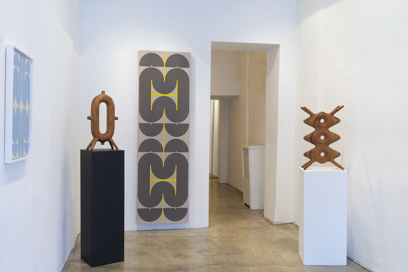 Aleph Geddis, ‘Trine’, 2020, Sculpture, Hand-carved Monkeypod wood, Massey Klein Gallery