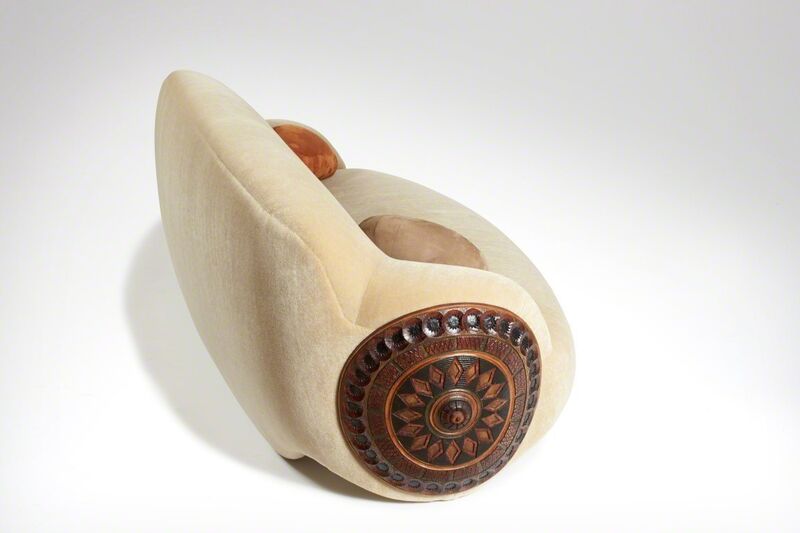 Mattia Bonetti, ‘Sofa 'Shield'’, 2014, Design/Decorative Art, Gilded carved wood, mohair, David Gill Gallery