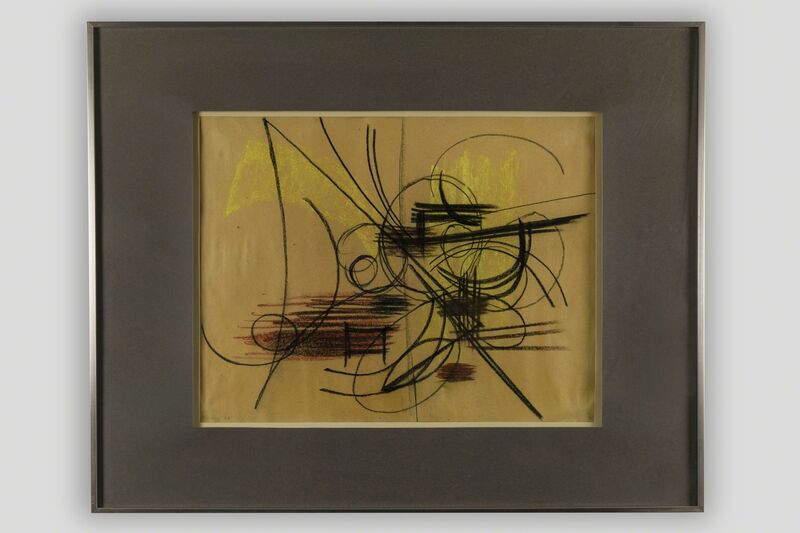 Hans Hartung, ‘Abstract Composition’, 1947, Drawing, Collage or other Work on Paper, Pastel on paper, Capsule Gallery Auction