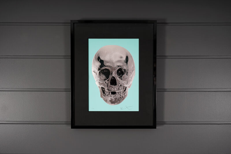 Damien Hirst, ‘'Till Death Do Us Part Skull, Turquoise/Silver’, 2012, Print, Silkscreen, Foil-block, Glaze, Arton Contemporary