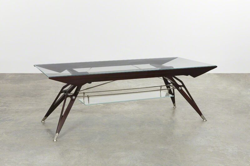Franco Campo and Carlo Graffi, ‘Dining table’, ca. 1955, Design/Decorative Art, Mahogany, glass, chrome-plated metal., Sebastian + Barquet