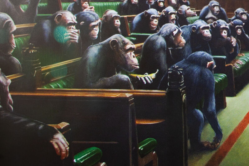 Banksy, ‘Monkey Parliament’, 2009, Print, Offset Lithograph, The Drang Gallery