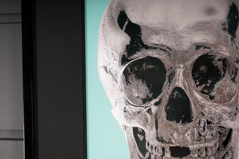 Damien Hirst, ‘'Till Death Do Us Part Skull, Turquoise/Silver’, 2012, Print, Silkscreen, Foil-block, Glaze, Arton Contemporary