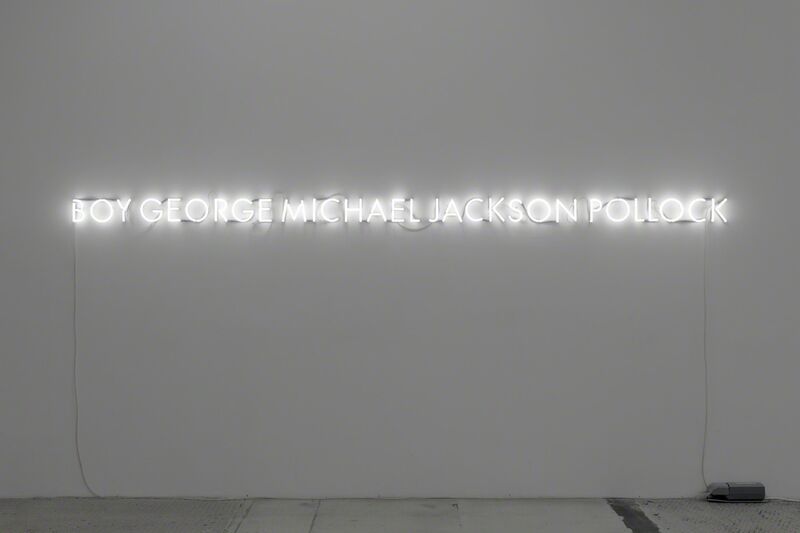 Jonathan Monk, ‘Untitled (1981-1985)’, 2015, Installation, White neon lettering, Galleri Nicolai Wallner