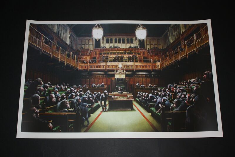 Banksy, ‘Monkey Parliament’, 2009, Print, Offset Lithograph, Lougher Contemporary Gallery Auction