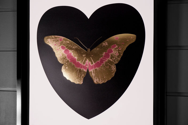 Damien Hirst, ‘I Love You Black/Gold Butterfly ’, 2015, Print, Silkscreen, Gold Leaf, Foil Block, Arton Contemporary