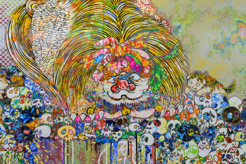 Takashi Murakami, ‘Lion Occupying the Throne in My Heart ’, 2018, Mixed Media, Gold leaf and acrylic mounted on aluminum frame, PinchukArtCentre