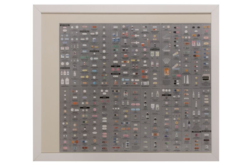 Damien Hirst, ‘Silver Pharmacy Wallpaper’, 2004, Print, Screenprint, Chiswick Auctions