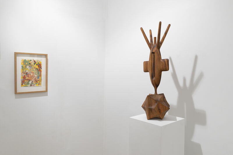 Aleph Geddis, ‘Fores’, 2020, Sculpture, Hand-carved Monkeypod wood, Massey Klein Gallery