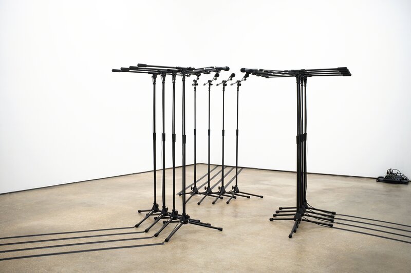 Naama Tsabar, ‘Barricade #3’, 2016, Installation, 12 microphones and microphone stands and matching audio equipment, Spinello Projects