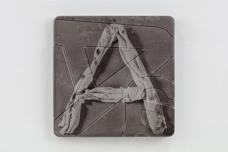 Thomas Locher, ‘Lumpenalphabet (A)’, 2019, Mixed Media, Thermoformed object, acrylglas and silkscreen, Georg Kargl Fine Arts