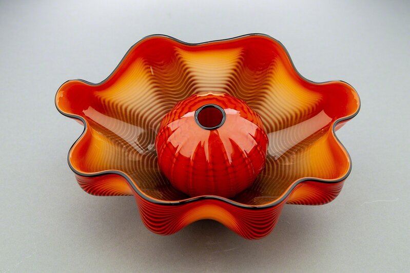 Dale Chihuly, ‘Chinese Red Seaform Pair Handblown Glass Signed Contemporary Art’, 1995, Sculpture, Glass, Modern Artifact