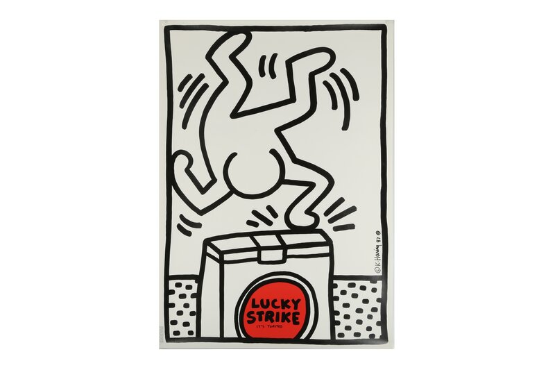 Keith Haring, ‘Lucky Strike It's Toasted (White)’, Print, Chiswick Auctions