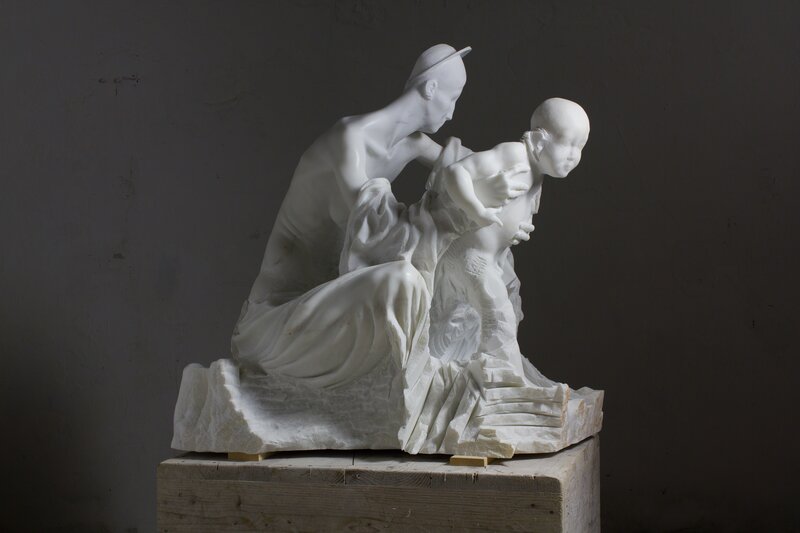 Alex Rane, ‘Madonna (Slippery Child)’, 2017-2018, Sculpture, Statuario marble, Accesso Galleria
