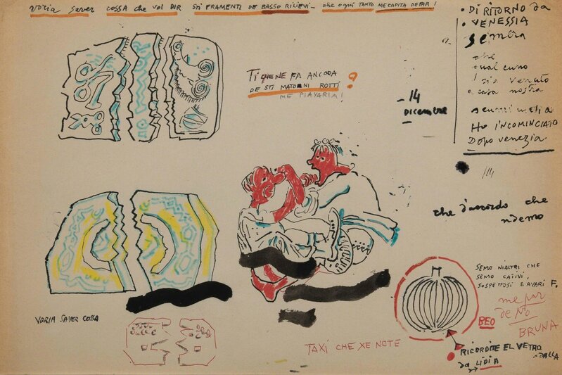 Fulvio Bianconi, ‘A lot composed of 22 mixed technique drawings of glass vases projects’, Drawing, Collage or other Work on Paper, Cambi