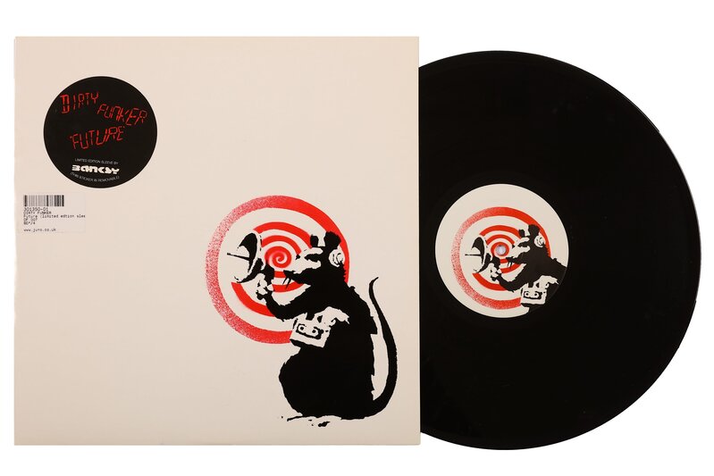 Banksy, ‘Dirty Funker Vinyl - Radar Rat (White)’, 2008, Print, Screenprint in colours on record sleeve with vinyl record, Chiswick Auctions