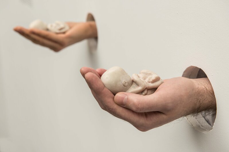 Ilya Chichkan, ‘Cradle’, 2013, Performance Art, Two white stone sculptures, performance, PinchukArtCentre