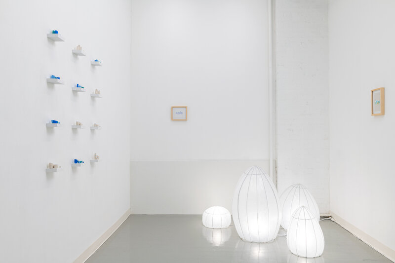 Leah Harper, ‘Orb 3’, 2021, Sculpture, Fabric (interfacing), resin, wire, light bulb, Yi Gallery