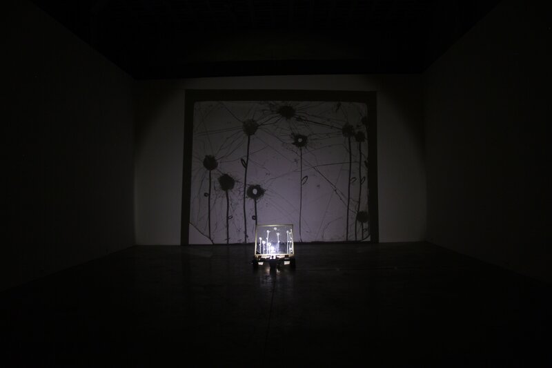 Sergey Rozhin, ‘Dandelions’, 2014, Sculpture, Palette, glass, white marker, MONEV Contemporary
